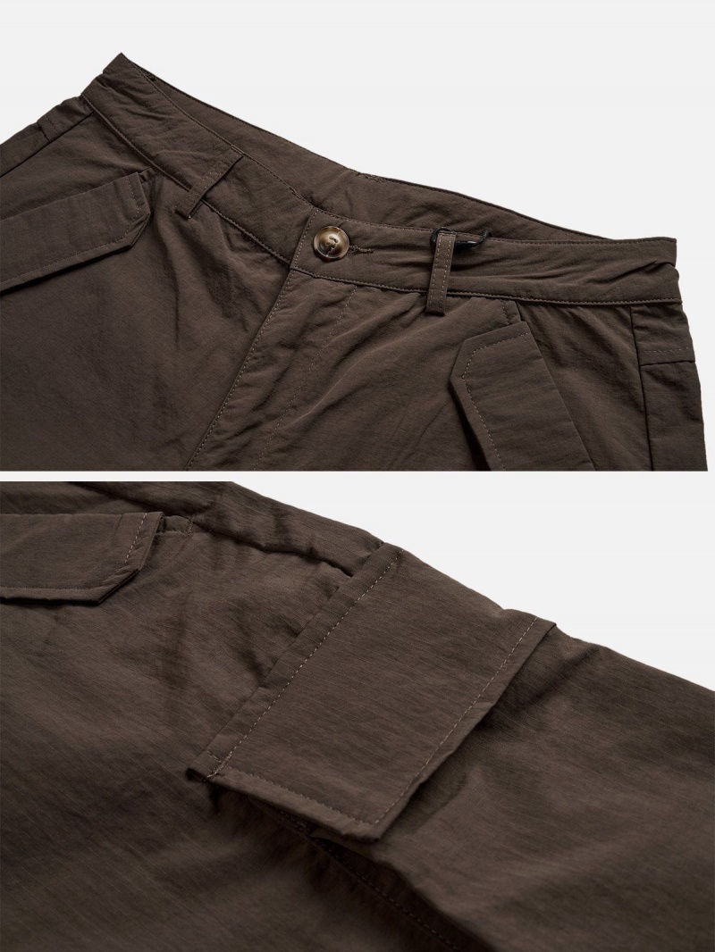 Pantalon Cargo Aelfric Eden Plissé Multi Pocket Cafe | VPK-03031687